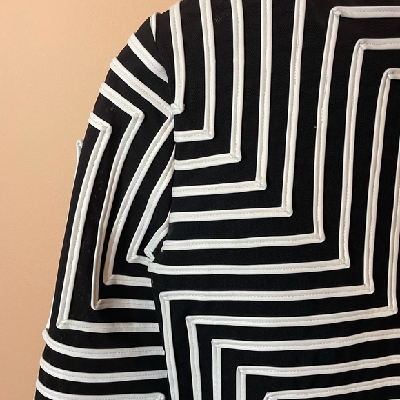 Berek Transparent Mesh-Leather Abstract Jacket - Picture 6 of 9